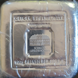 100g Geiger Silver Bar “Cast”