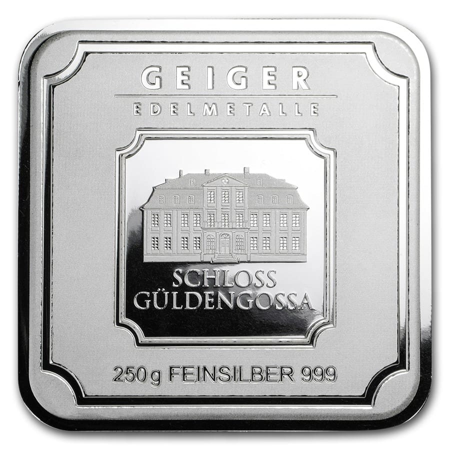 250 gram Silver Bar – Geiger Edelmetalle | Agate Metals