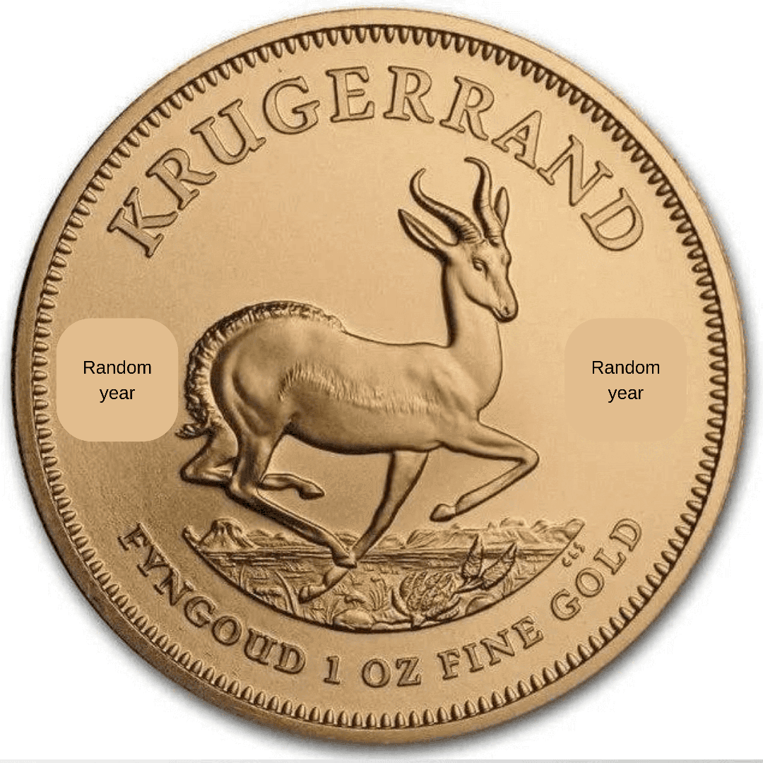 1 oz Gold South African Krugerrand Coin Random Year
