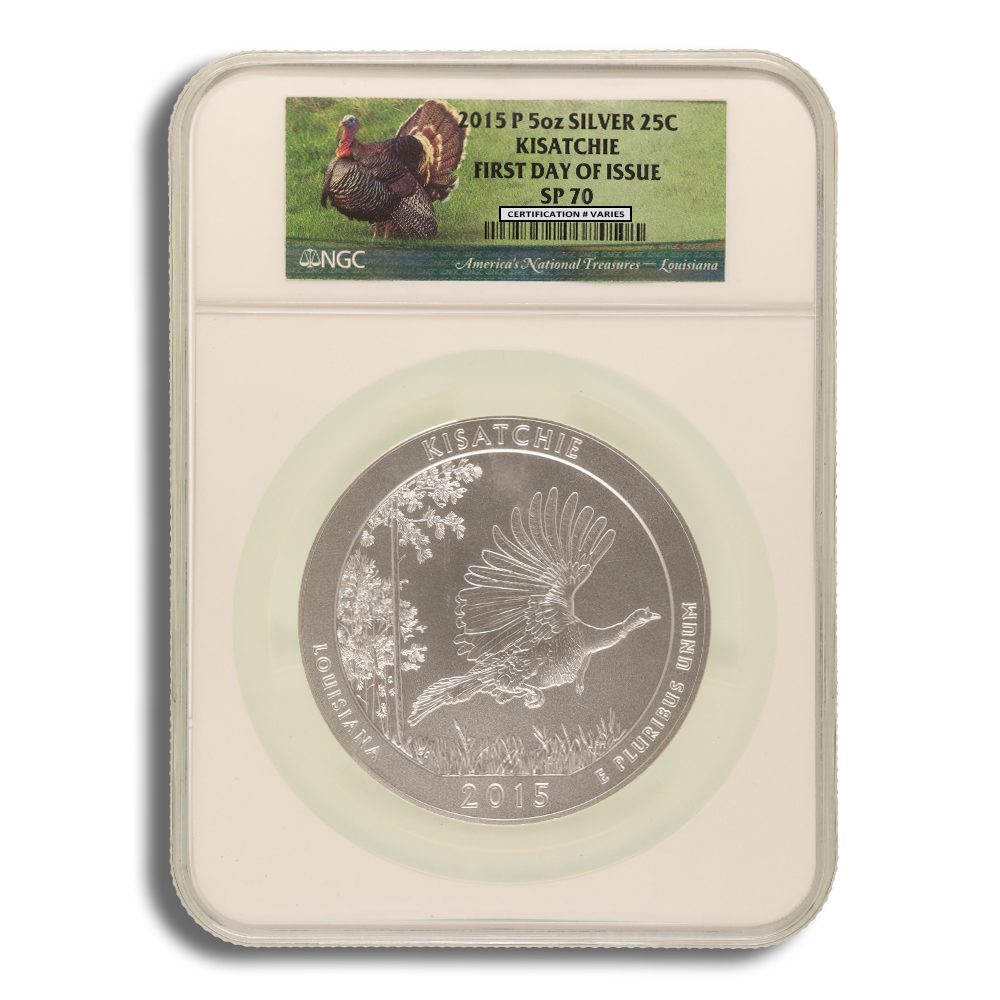2015-P 5 oz ATB Kisatchie Silver Coin NGC SP70