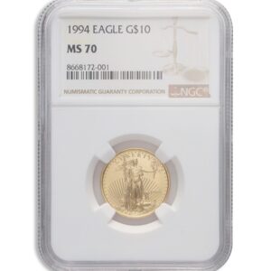 1994 1/4 oz Gold Eagle $10 NGC MS70