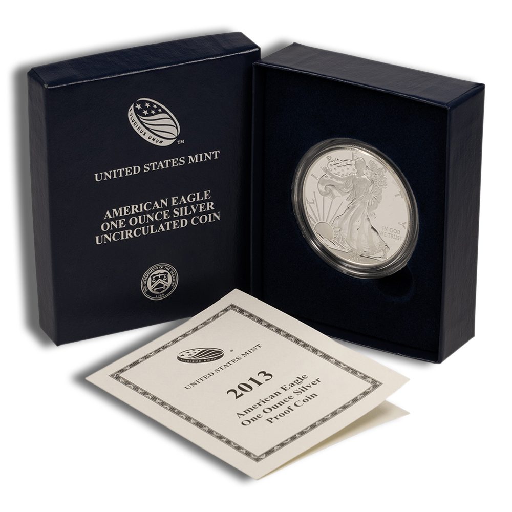 2013-W Proof Silver Eagle with Box & COA