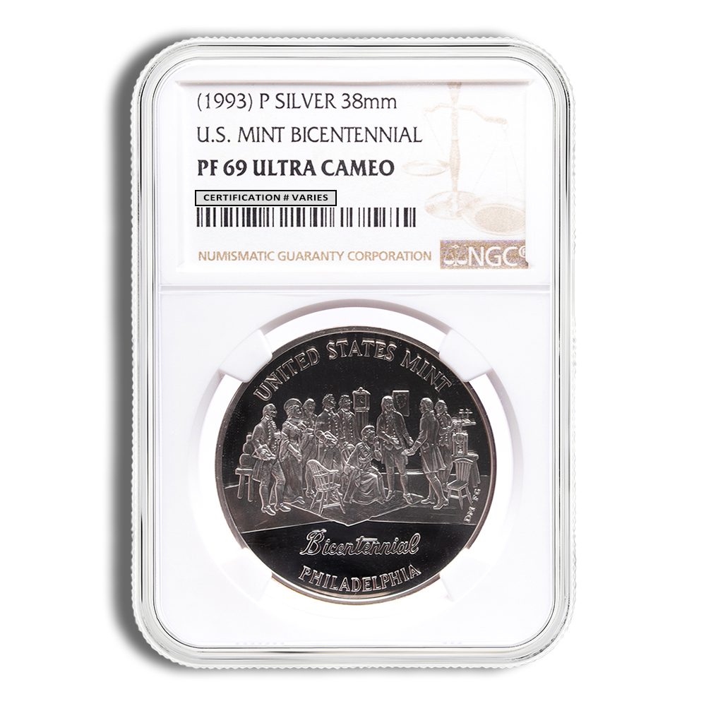 1993-P Bicentennial Silver Medal NGC PF69