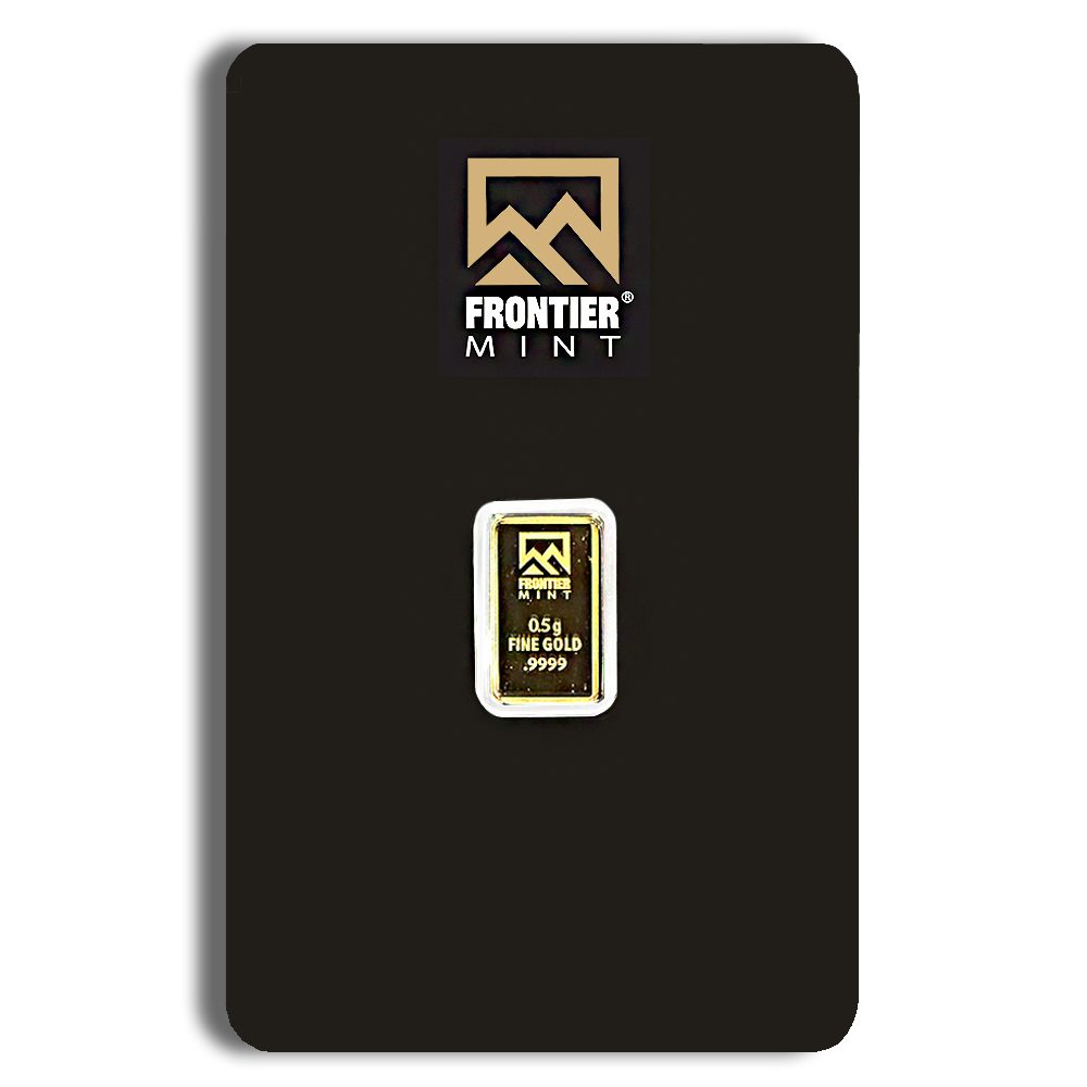 1/2 gram Gold Bar - Frontier Mint (Carded)