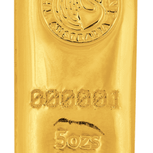 5 oz Gold Bar - Perth Mint (Cast)