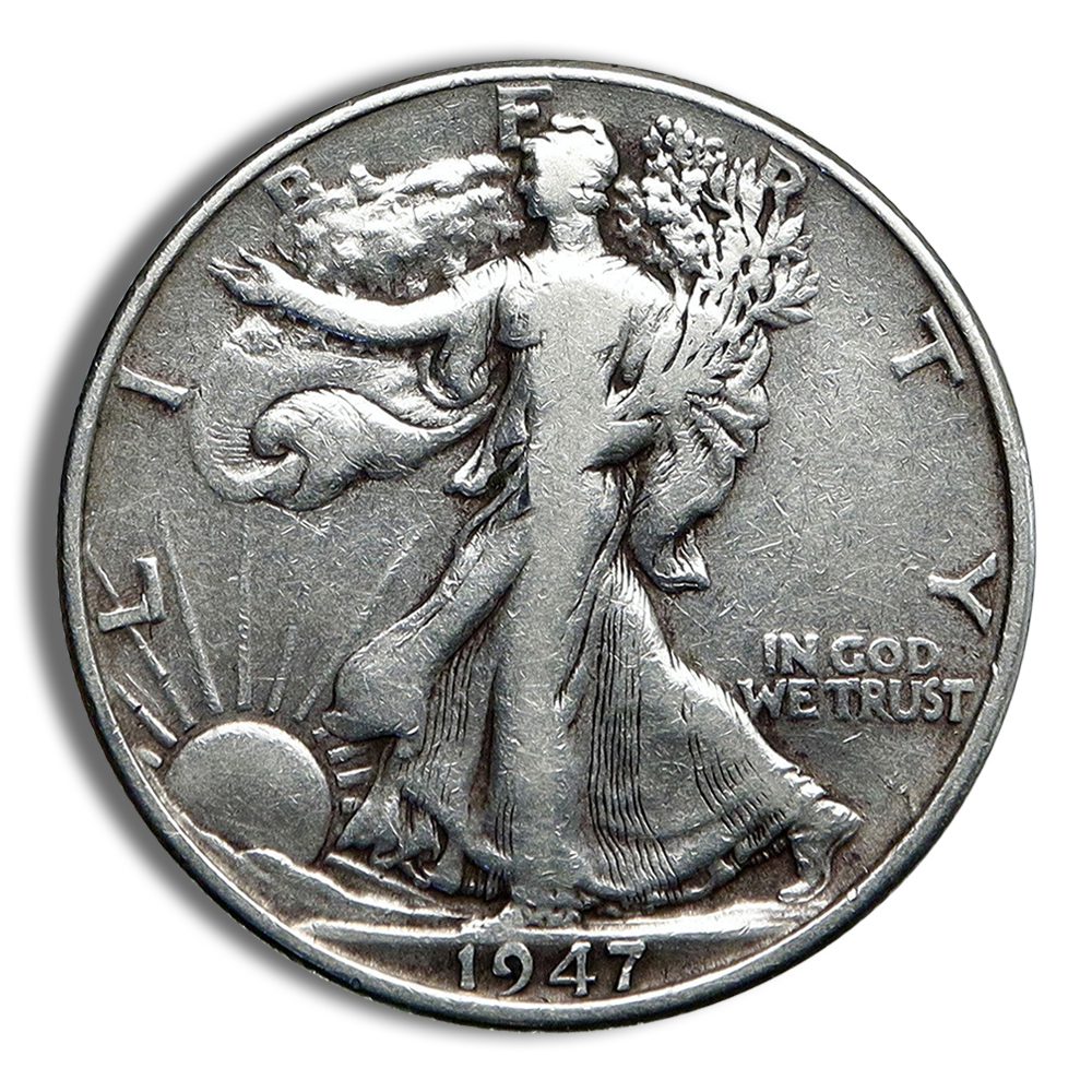 $1 FV 90% Silver Walking Liberty Half Dollar