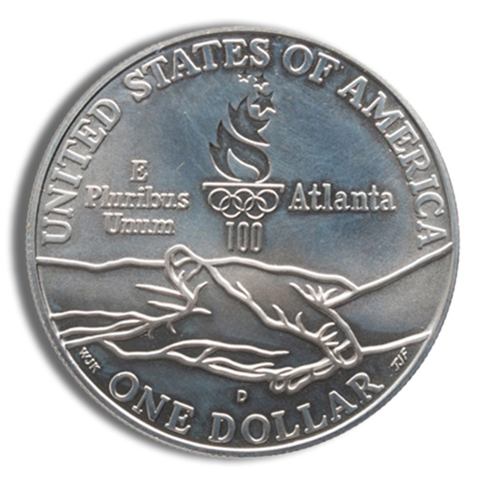 1995-D $1 Blind Runner Silver Commem - BU