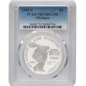 1983-S $1 LA Olympic Silver Commem - PCGS PF70