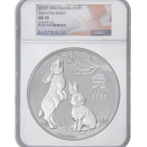 2023 Kilo Australia Silver Lunar Rabbit - Series III NGC MS70