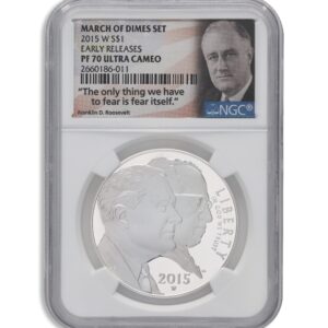 2015-W $1 March of Dimes Silver Commem - NGC PF70