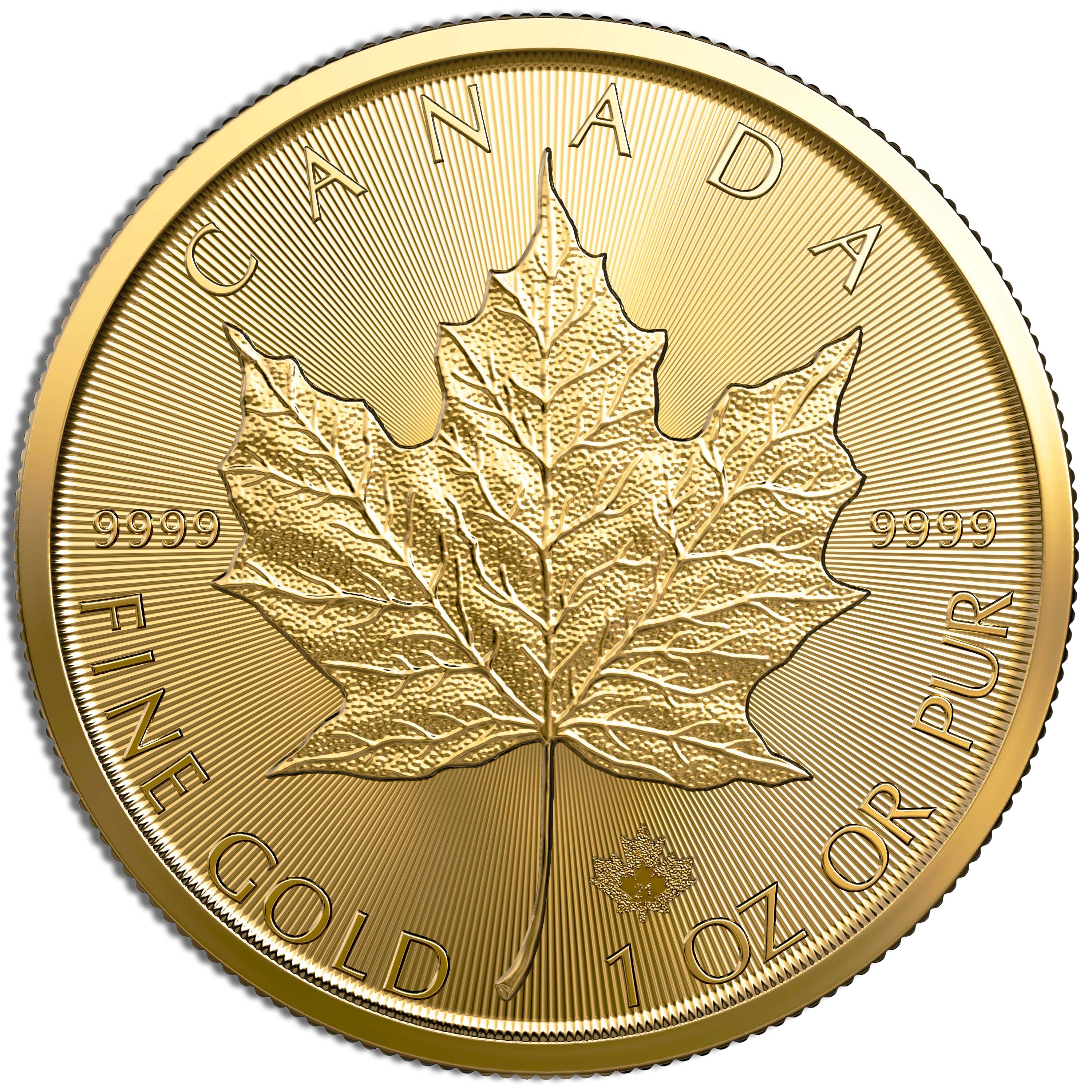 1 oz .9999 Gold Maple Leaf (Year Varies)