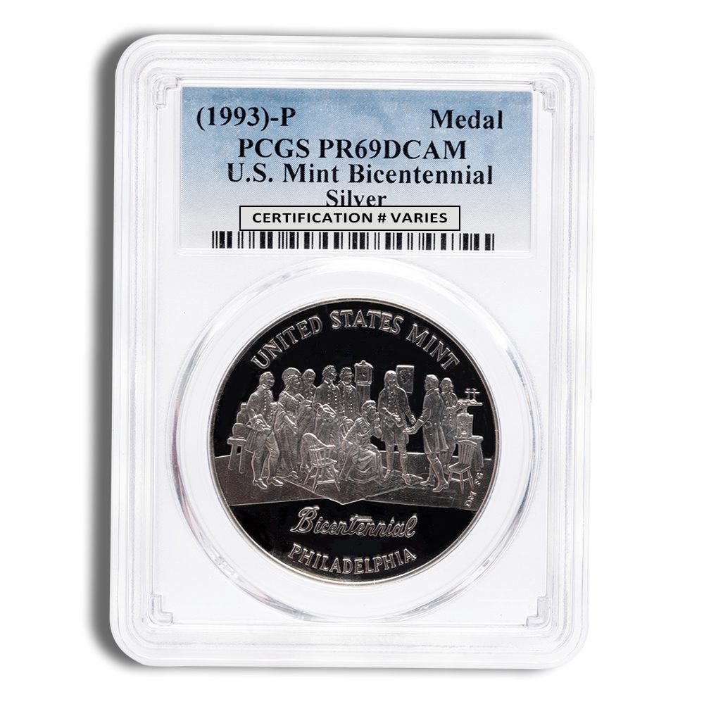 1993-P Bicentennial Silver Medal PCGS PR69