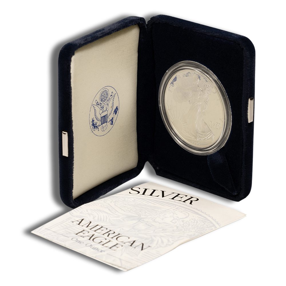 1995-P Proof Silver Eagle with Box & COA