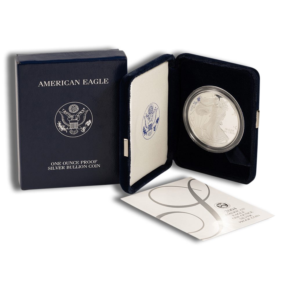2004-W Proof Silver Eagle with Box & COA