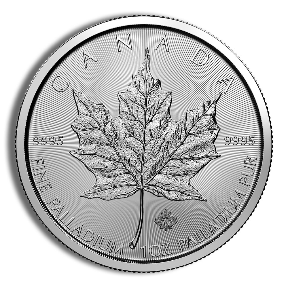 1 oz Palladium Maple Leaf - BU (Date Varies)