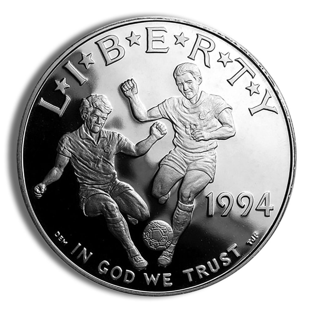 1994-D $1 World Cup Silver Commem - BU