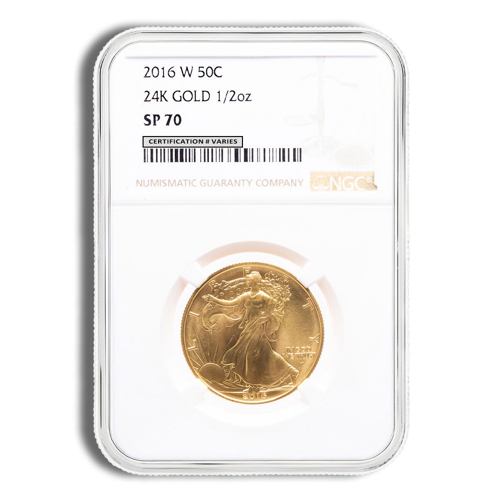 2016-W 1/2 oz Gold Walking Liberty Centennial Coin NGC SP70