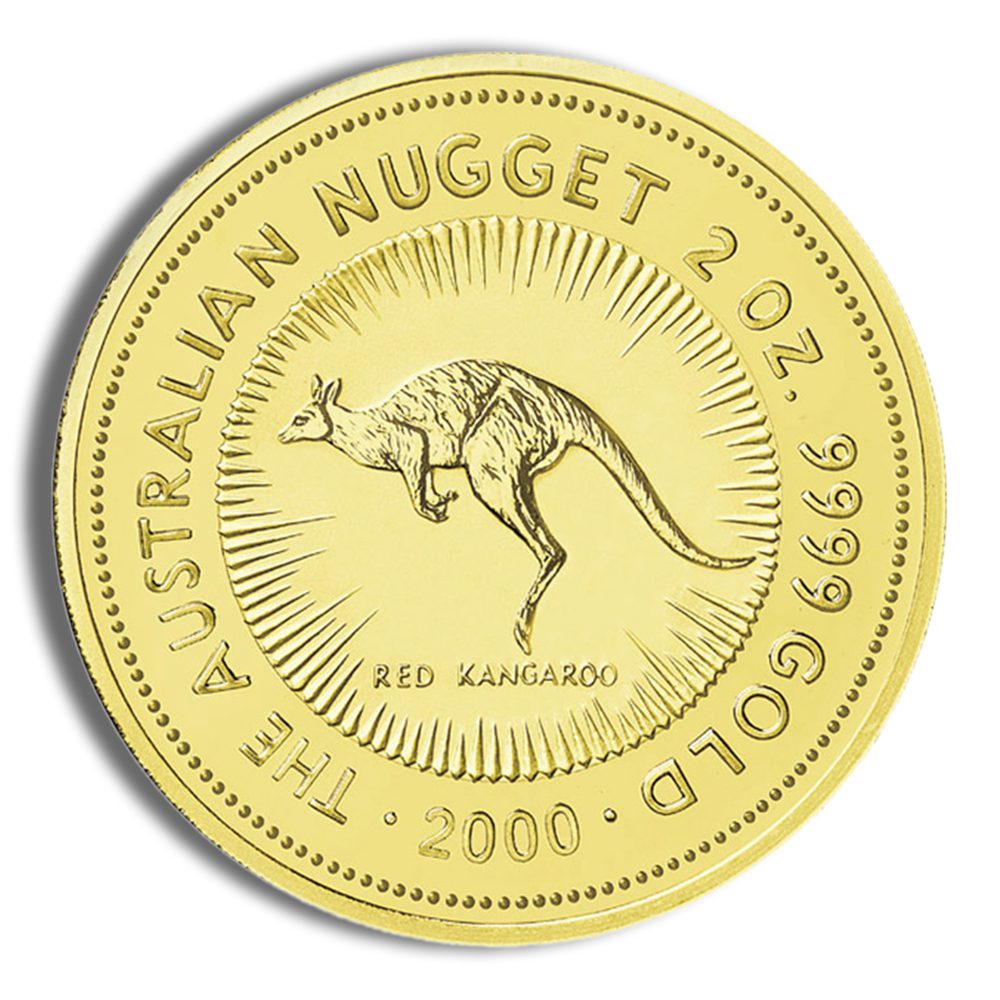 2000 2 oz Australia Gold Nugget - BU