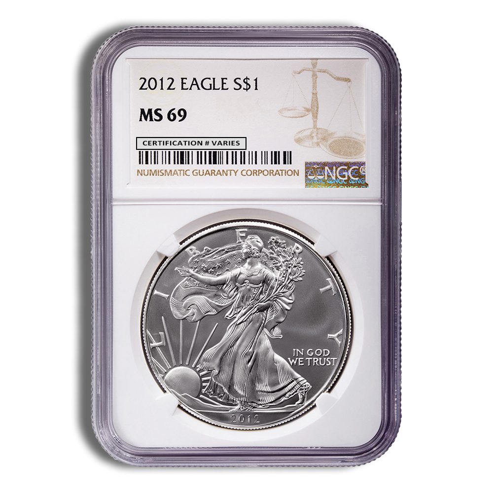 2012 Silver Eagle NGC MS69