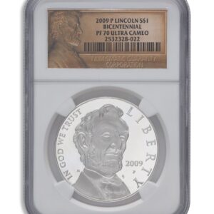 2009-P $1 Abraham Lincoln Silver Commem - NGC PF70