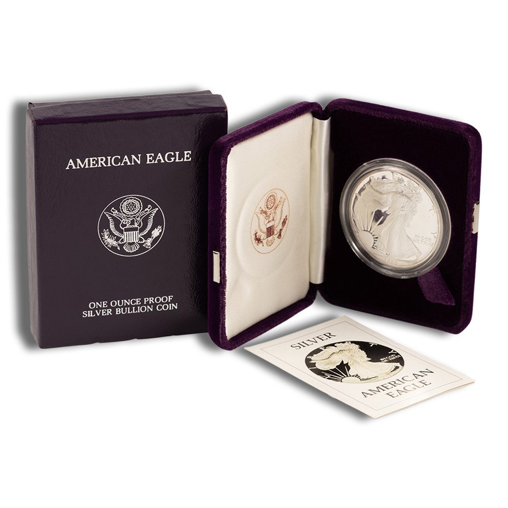 1991-S Proof Silver Eagle with Box & COA