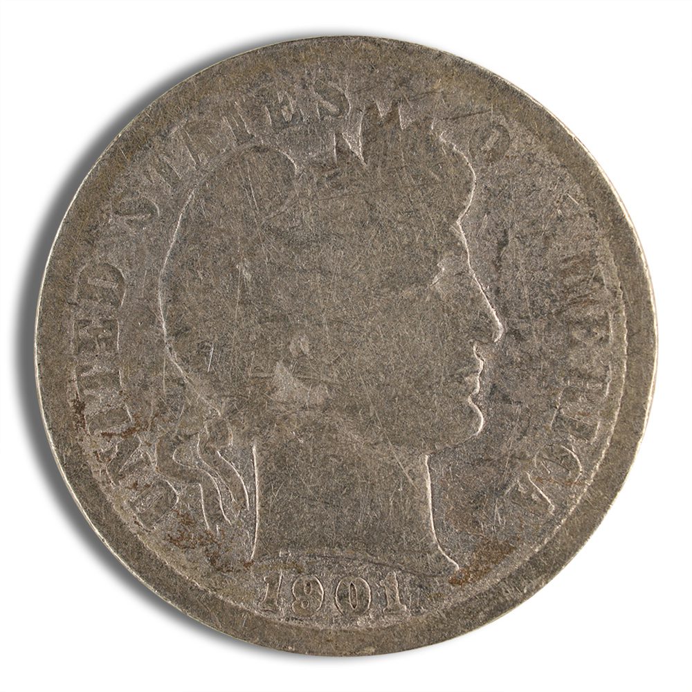 $1 FV 90% Silver Barber Dimes - Avg Circ