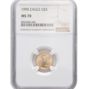 1995 1/10 oz Gold Eagle $5 NGC MS70
