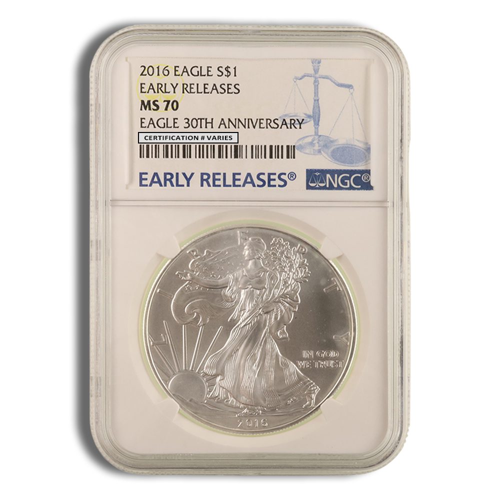 2016 Silver Eagle NGC MS70 Early Releases