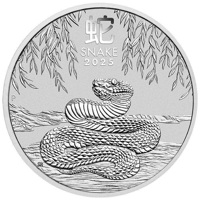2025 1 oz Australia Silver Lunar Snake BU - Series III