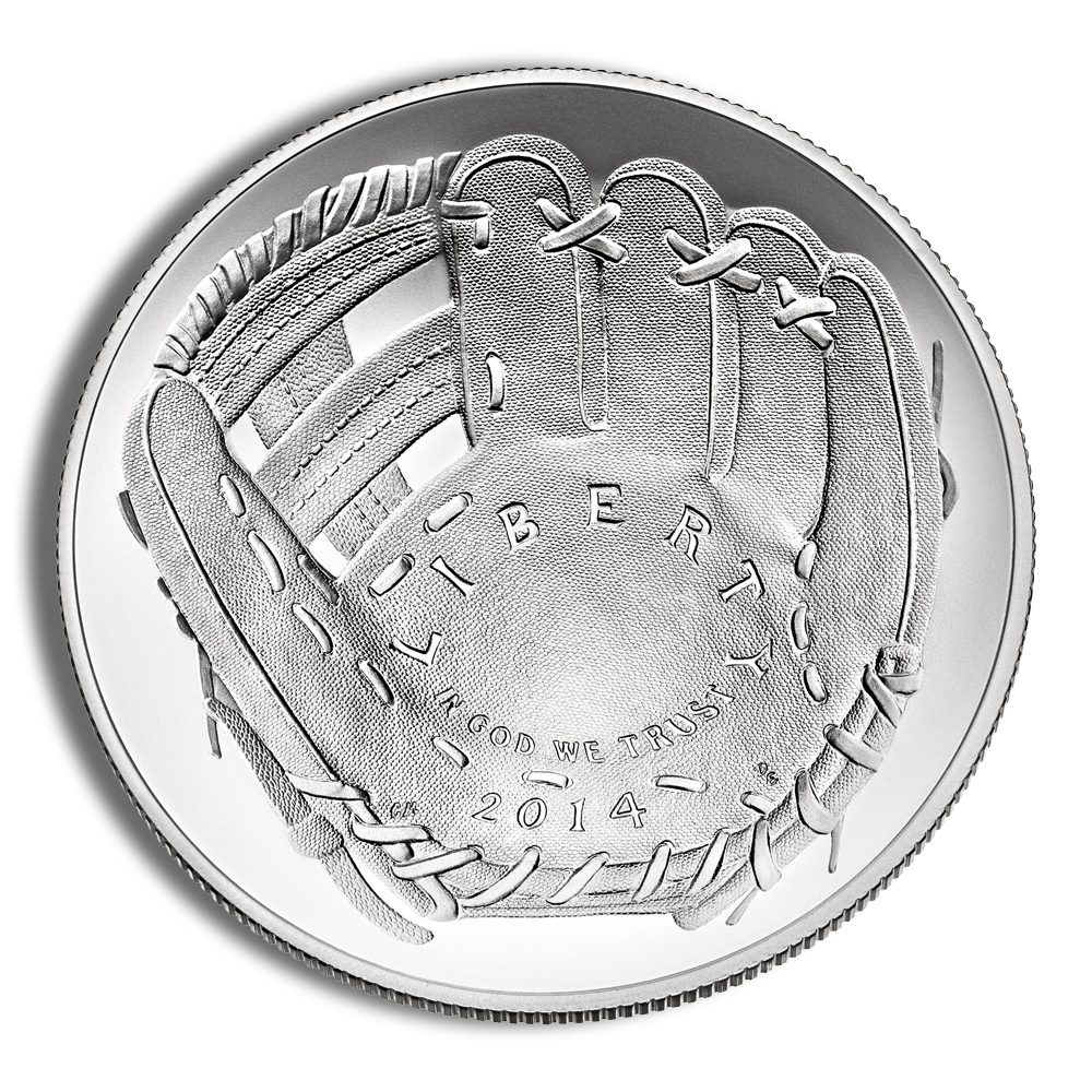 2014-P $1 Baseball Hall Fame Silver Commem - BU