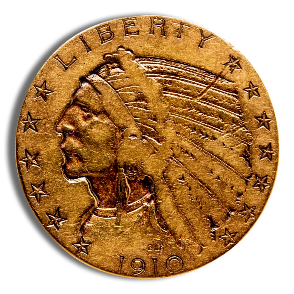 $5 Gold Indian Half Eagle - Any Grade