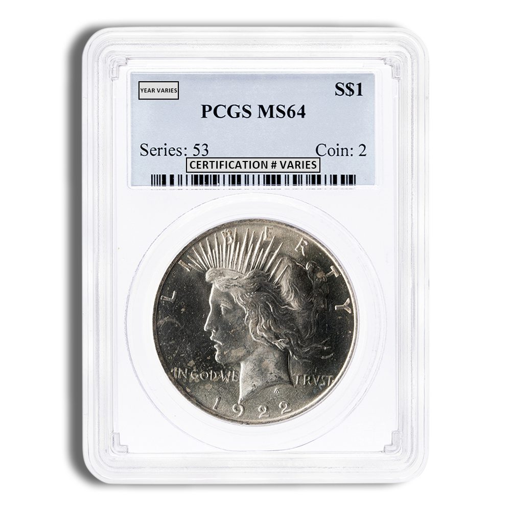 Peace Dollar - PCGS MS64