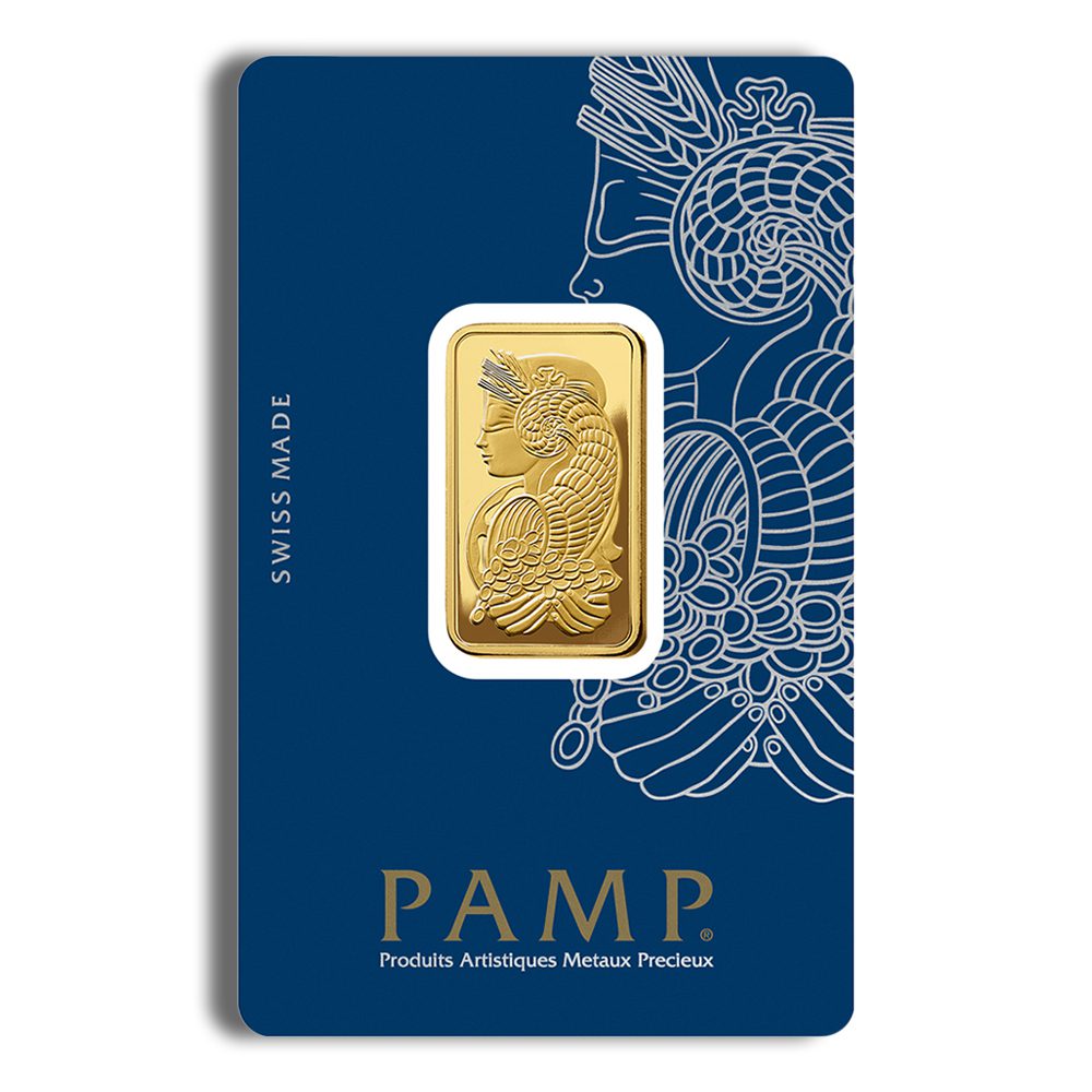 5 gram Gold Bar - PAMP Fortuna (Carded)
