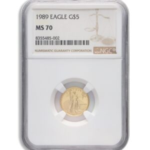 2005 1/10 oz Gold Eagle $5 NGC MS70