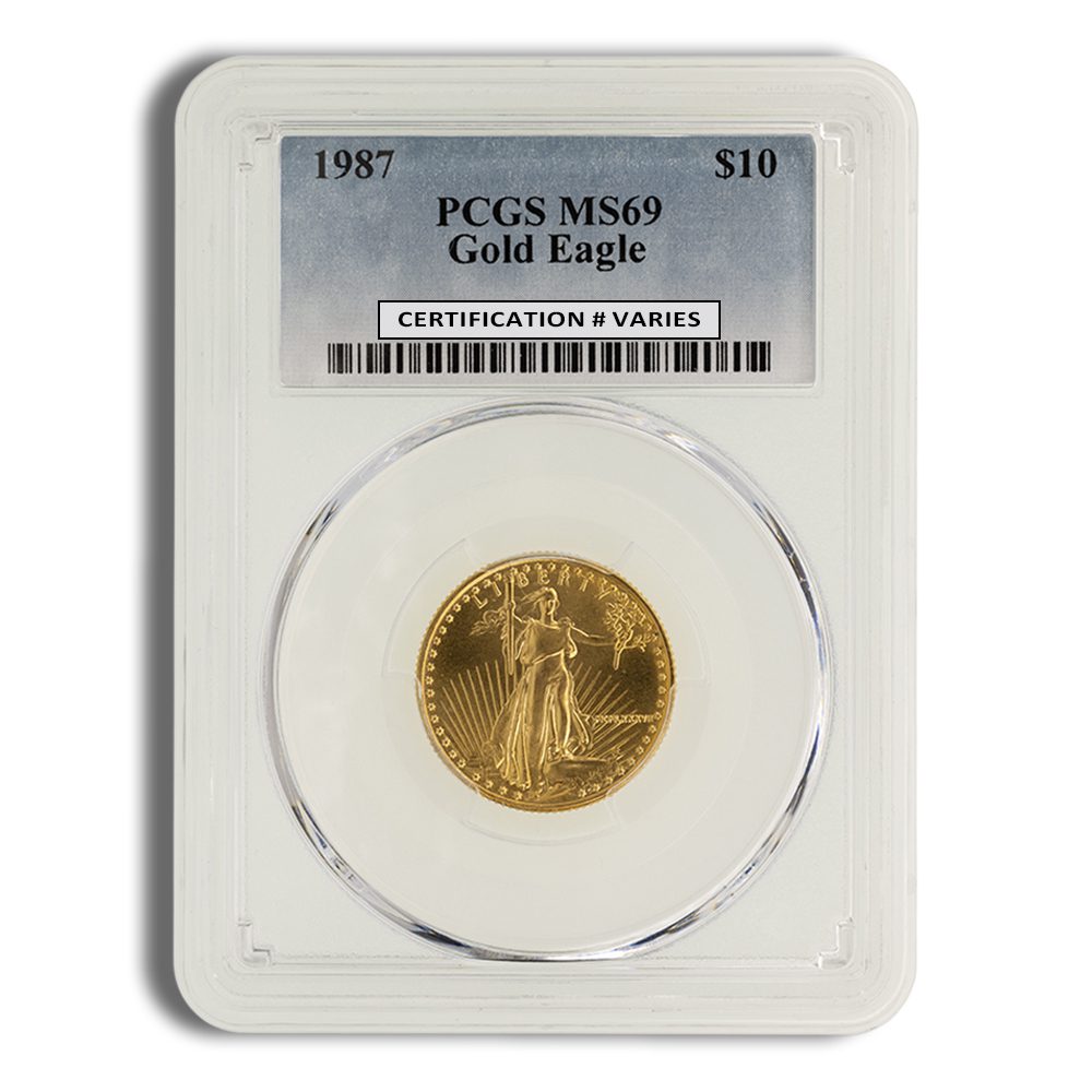1988 1/4 oz Gold Eagle $10 PCGS MS69