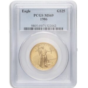 1997 1/2 oz Gold Eagle $25 PCGS MS69