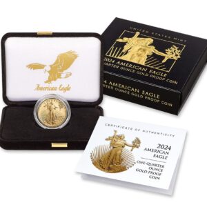 2001-W 1/4 oz Proof Gold Eagle $10 - Box & COA