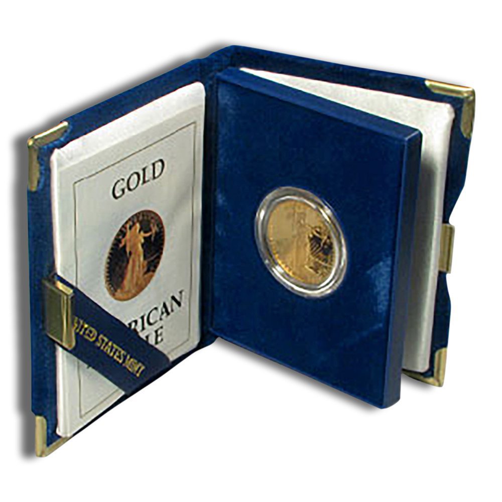 2021-W 1/2 oz Proof Gold Eagle $25 - Box & COA