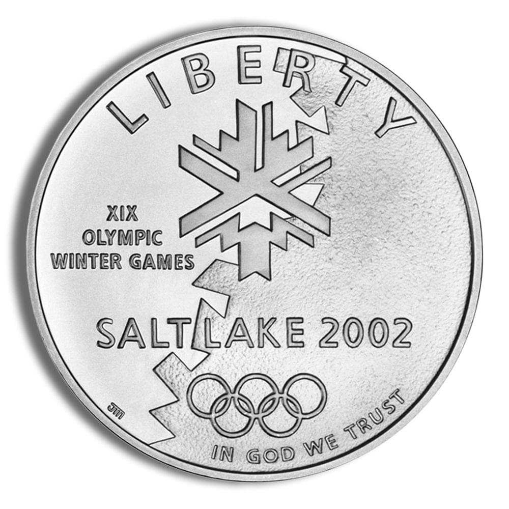 2002-P $1 SLC Winter Olym Silver Commem - BU