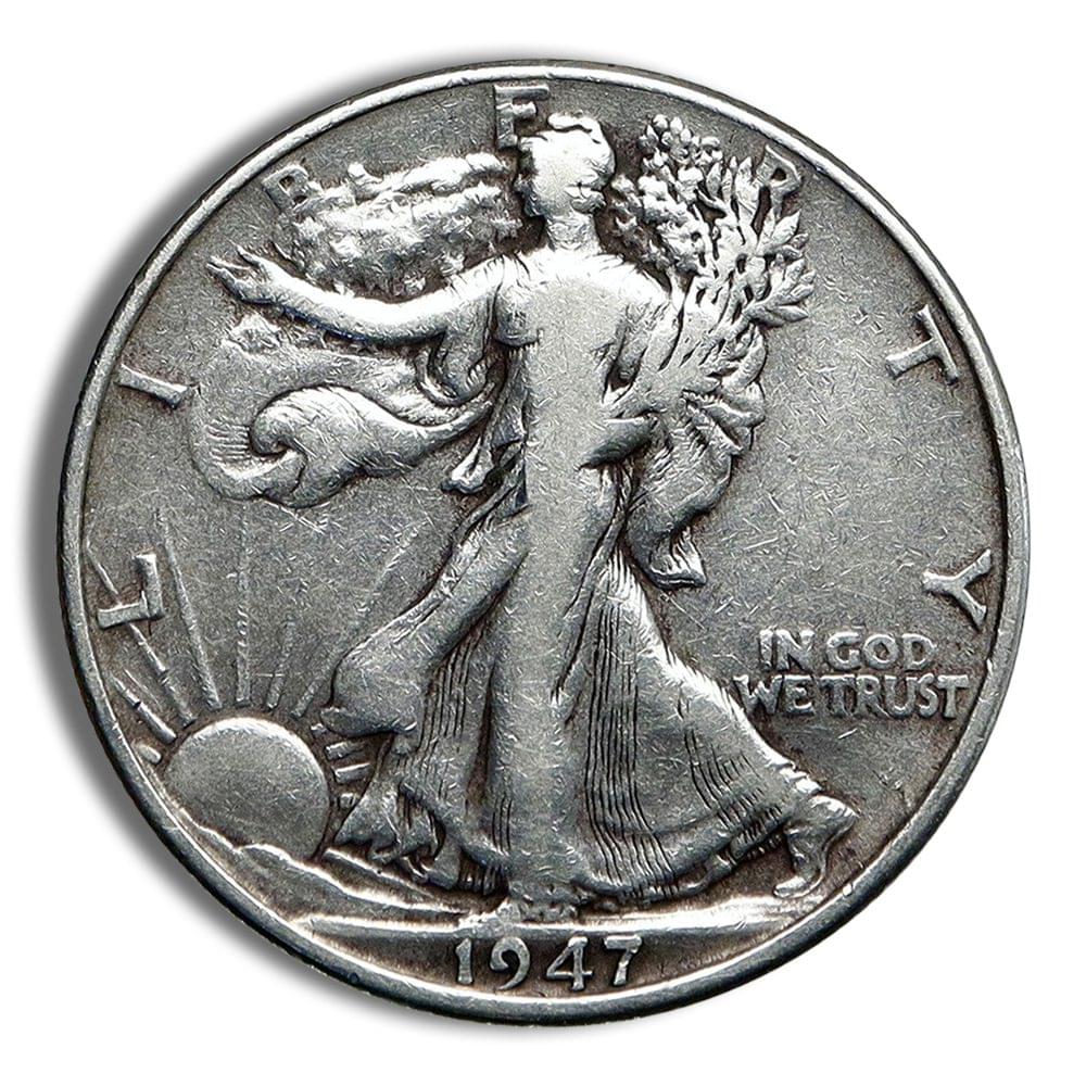 $1 FV 90% Silver Walking Liberty Half Dollar