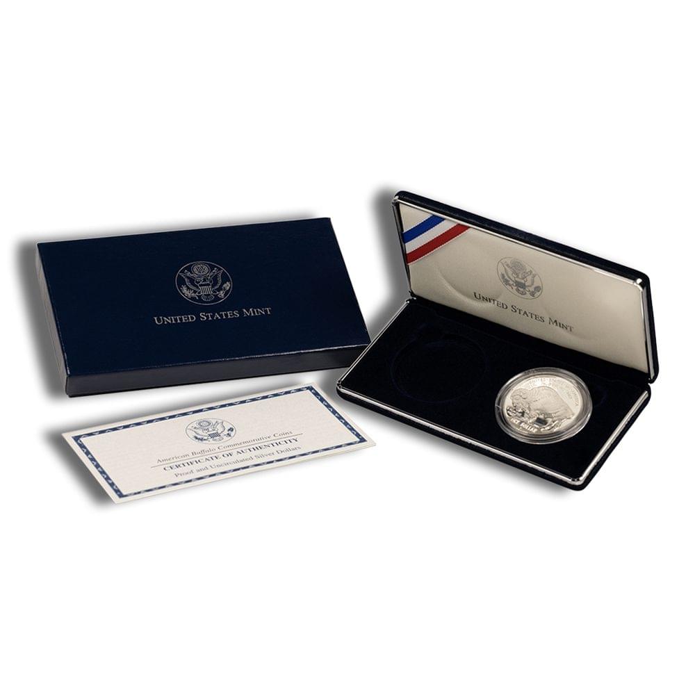 2001-P $1 Silver Buffalo Commem - Proof (w/Box & COA)