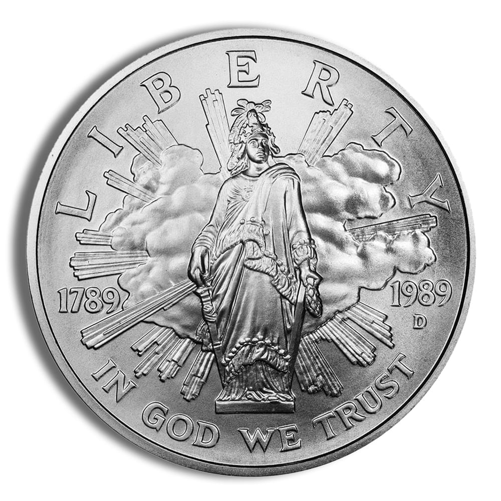 1989-D $1 Congressional Silver Commem - BU