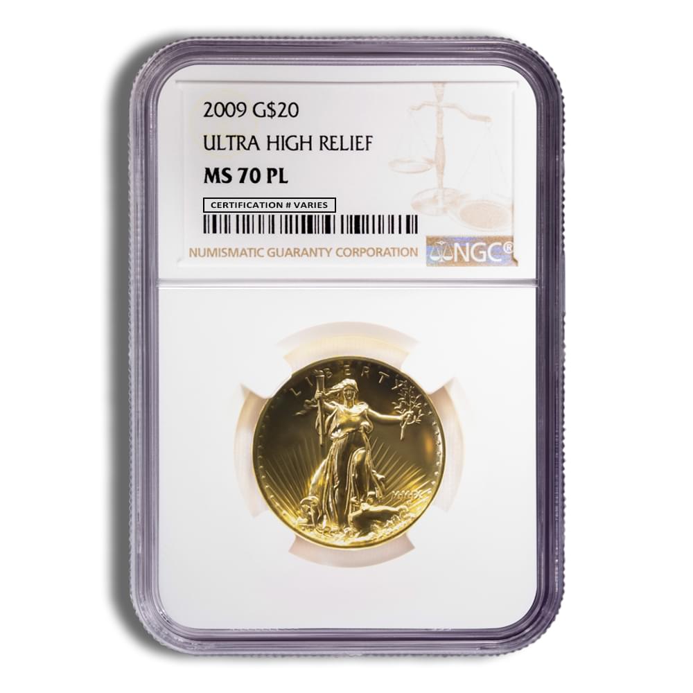 2009 Ultra High Relief Double Eagle Gold Coin NGC MS70 PL