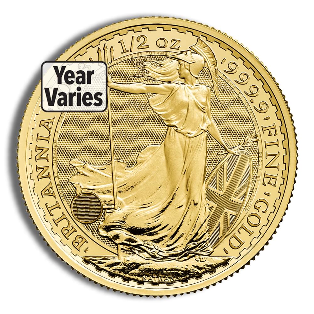 1/2 oz Gold Britannia (Year Varies)