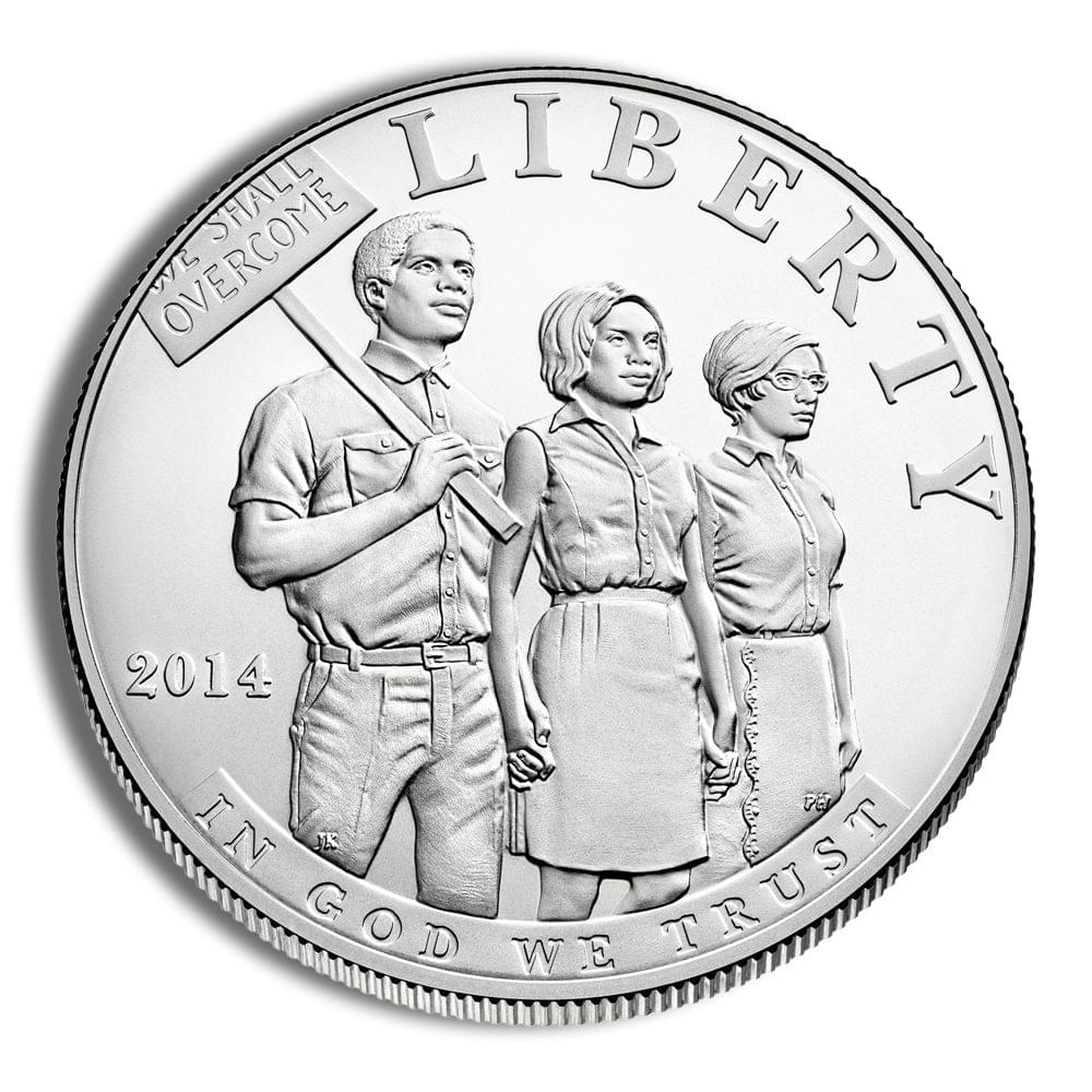 2014-P $1 Civil Rights Act Silver Commem - BU