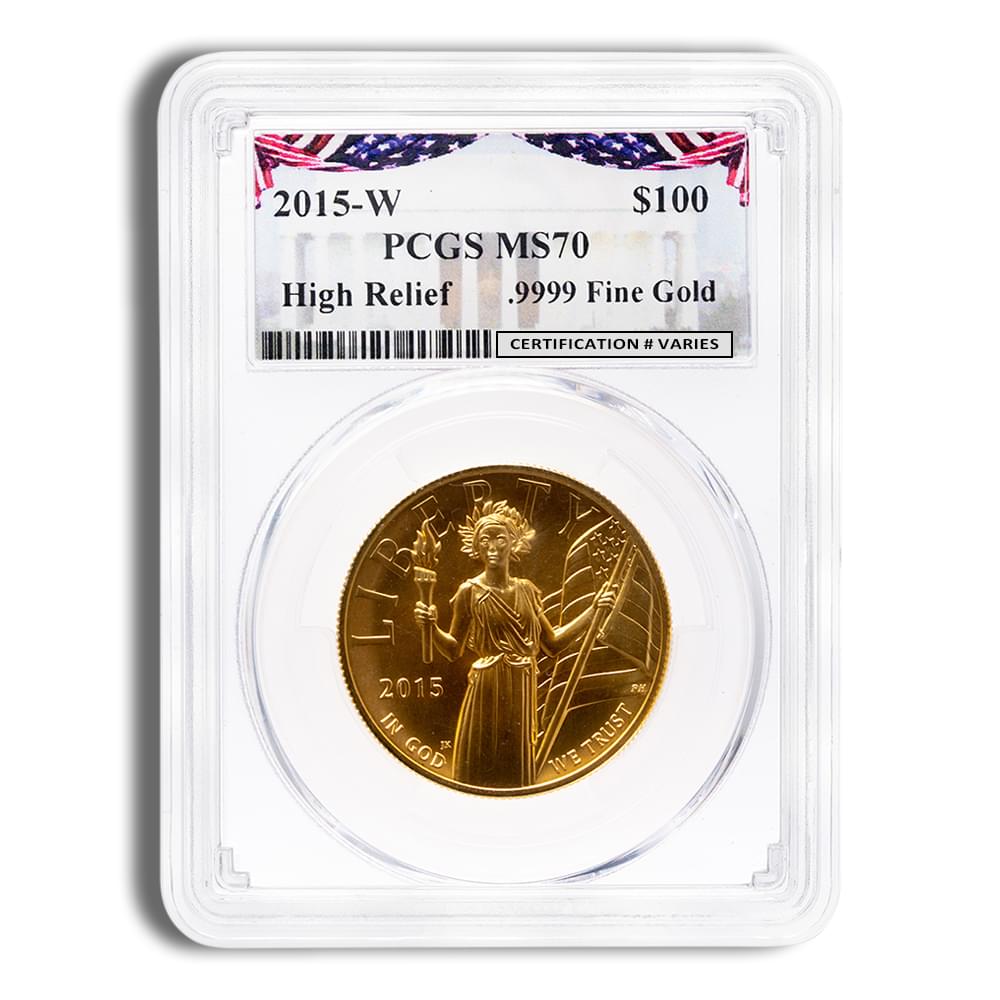 2015-W Liberty High Relief Gold Coin PCGS MS70